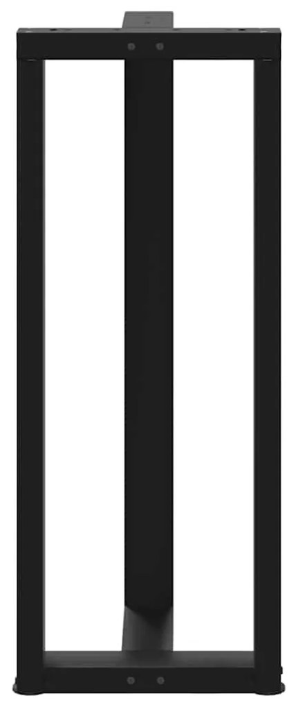 Pés de mesa de bar em forma de T, 2 peças, preto, 40x35x(100-101) cm,