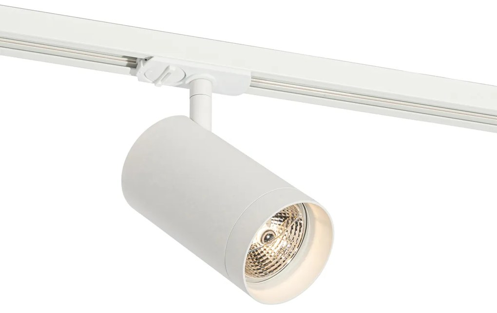 Sistema de iluminação de trilho moderno com 5 focos brancos monofásicos GU10 70mm - Iconic Jeana Luxe