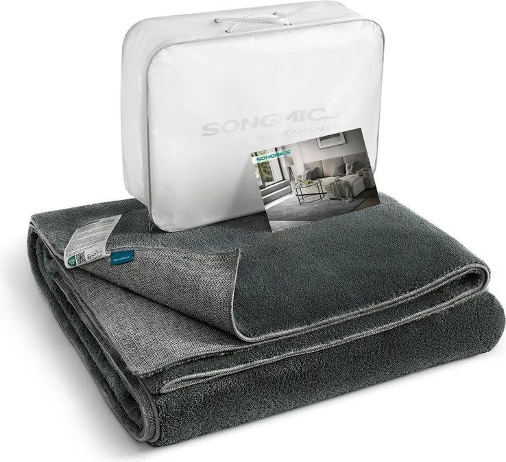 Tapete para sala de estar antiderrapante 160 x 230 cm cinza antracite