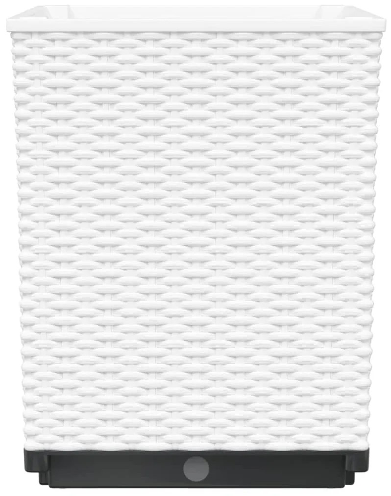 Vasos/floreiras 2 pcs 30x30x37 cm polipropileno branco