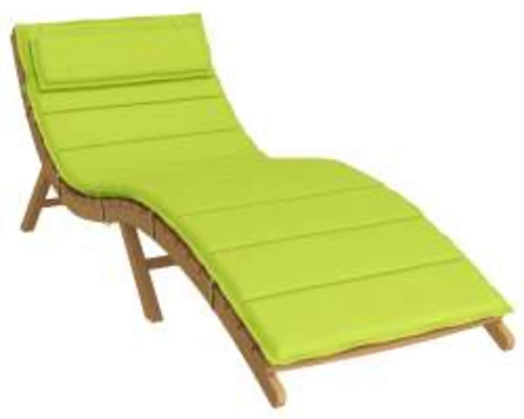 vidaXL Almofada para Espreguiçadeira Solar Verde 178 x 60 x 4 cm