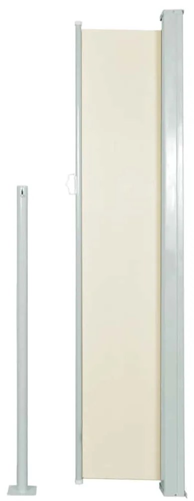 Toldo lateral retrátil 160 x 500 cm cor creme