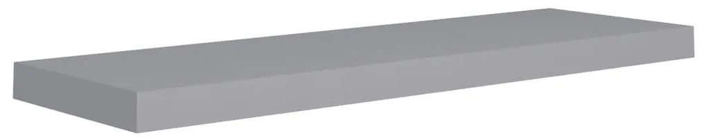 Prateleiras parede suspensas 2 pcs 80x23,5x3,8cm MDF cinzento