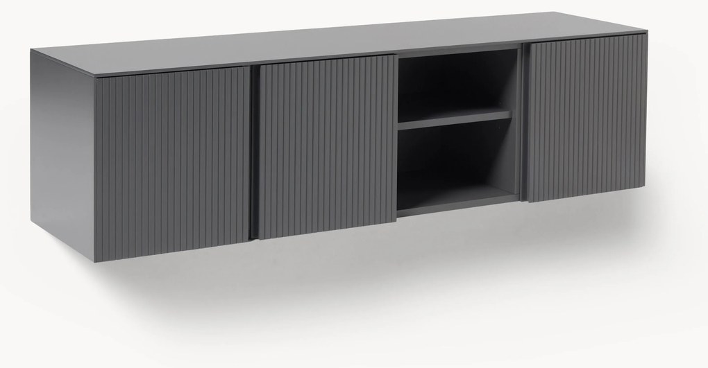 Móvel de TV de parede com frente canelada Shea