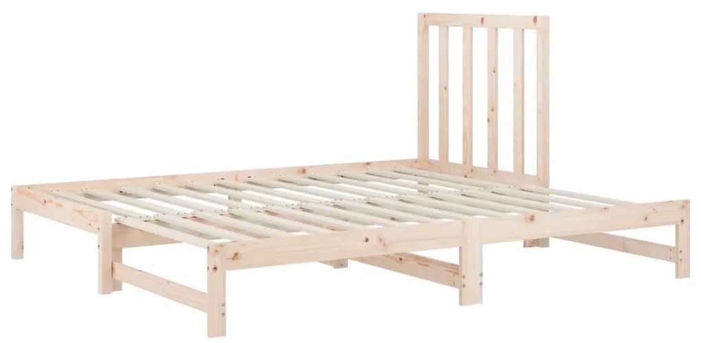 Estrutura sofá-cama de puxar 2x(90x190) cm pinho maciço