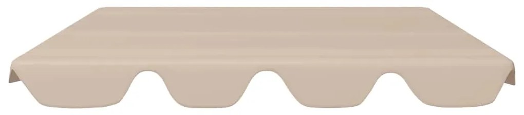 Toldo suplente p/ baloiço de jardim 150/130x105/70 cm bege