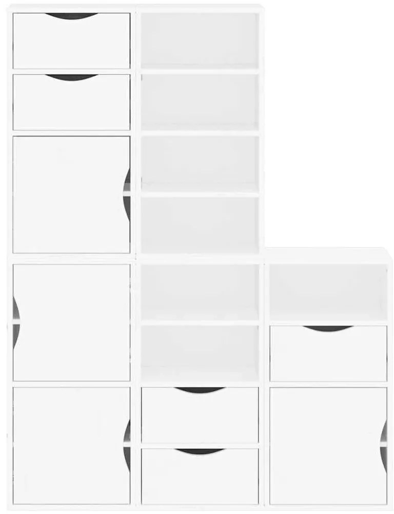 Móveis de apoio 5 pcs ODDA pinho de madeira maciça branco