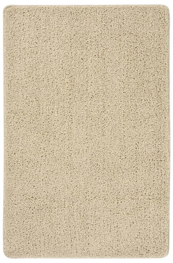 vidaXL Tapete shaggy 200x290 cm antiderrapante cor creme