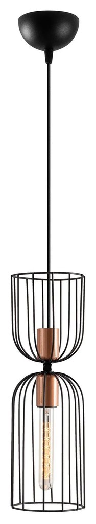 Candeeiro de Teto Nezgep – Preto – 14 x 14 cm