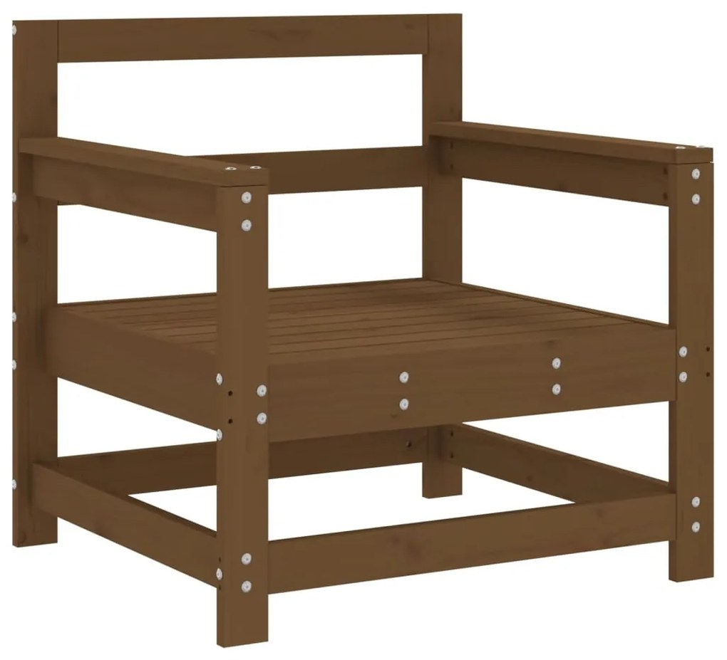 Cadeiras de jardim 2 pcs madeira de pinho maciça castanho-mel
