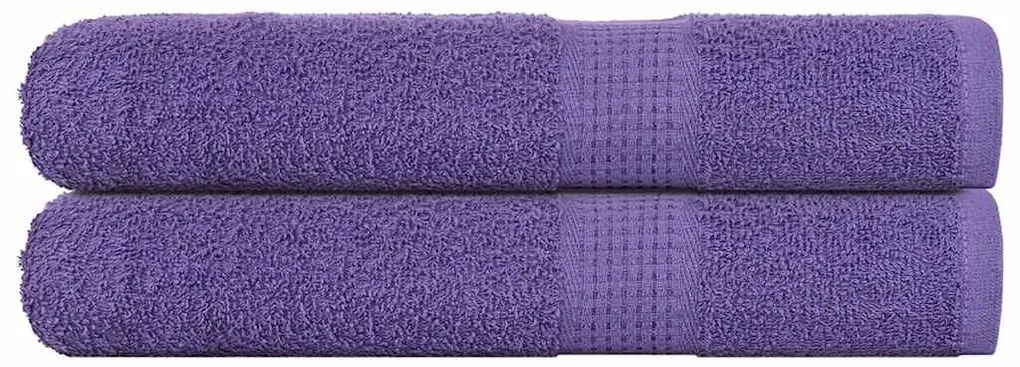 vidaXL Toalhas FROGN 2 pcs 100x200 cm 360 g/m² roxo
