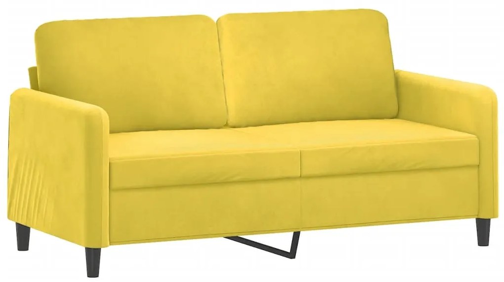 3 pcs conjunto de sofás veludo amarelo
