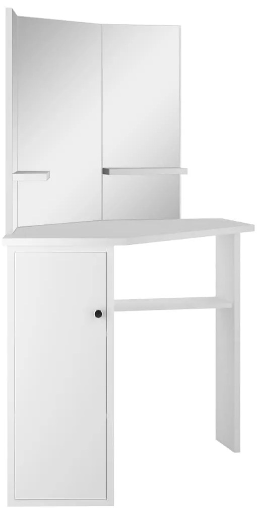 Mesa de maquilhagem/toucador de canto branco