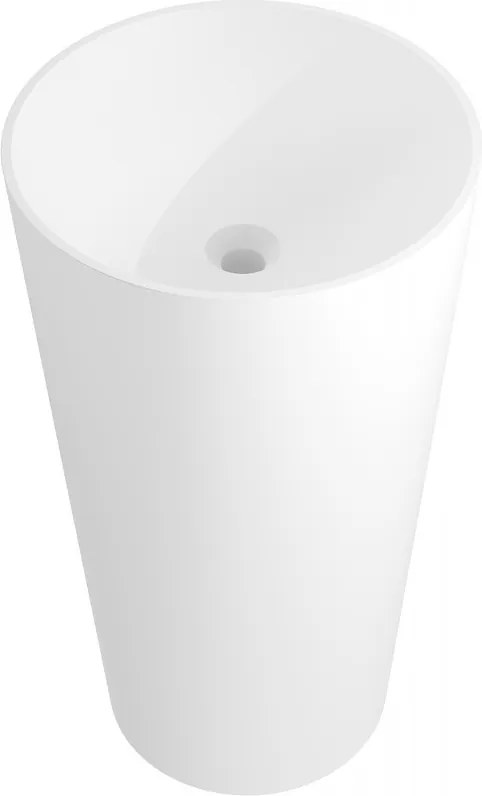 Mexen Onyx-03 lavatório de pé livre de conglomerado 45 x 45 cm, branco mate - 26534500