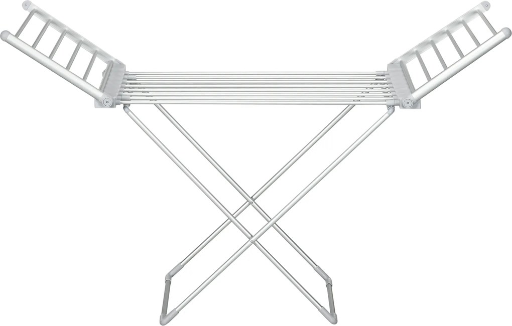 Estendal elétrico para roupa com 2 alas laterais extensíveis e estrutura em liga de alumínio, 144 x 53 x 91 cm