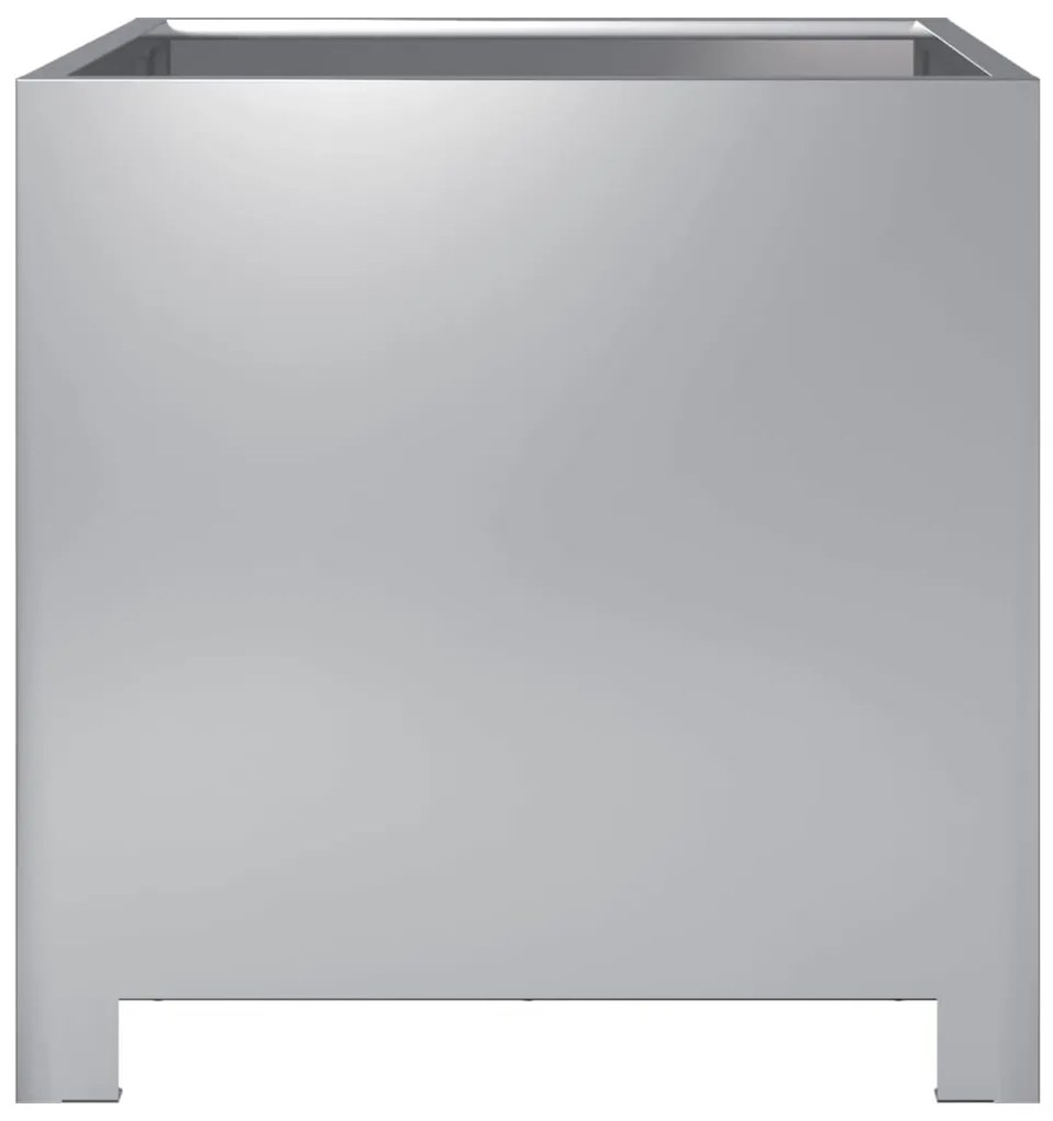 Vaso/floreira de jardim 40x40x40 cm aço galvanizado