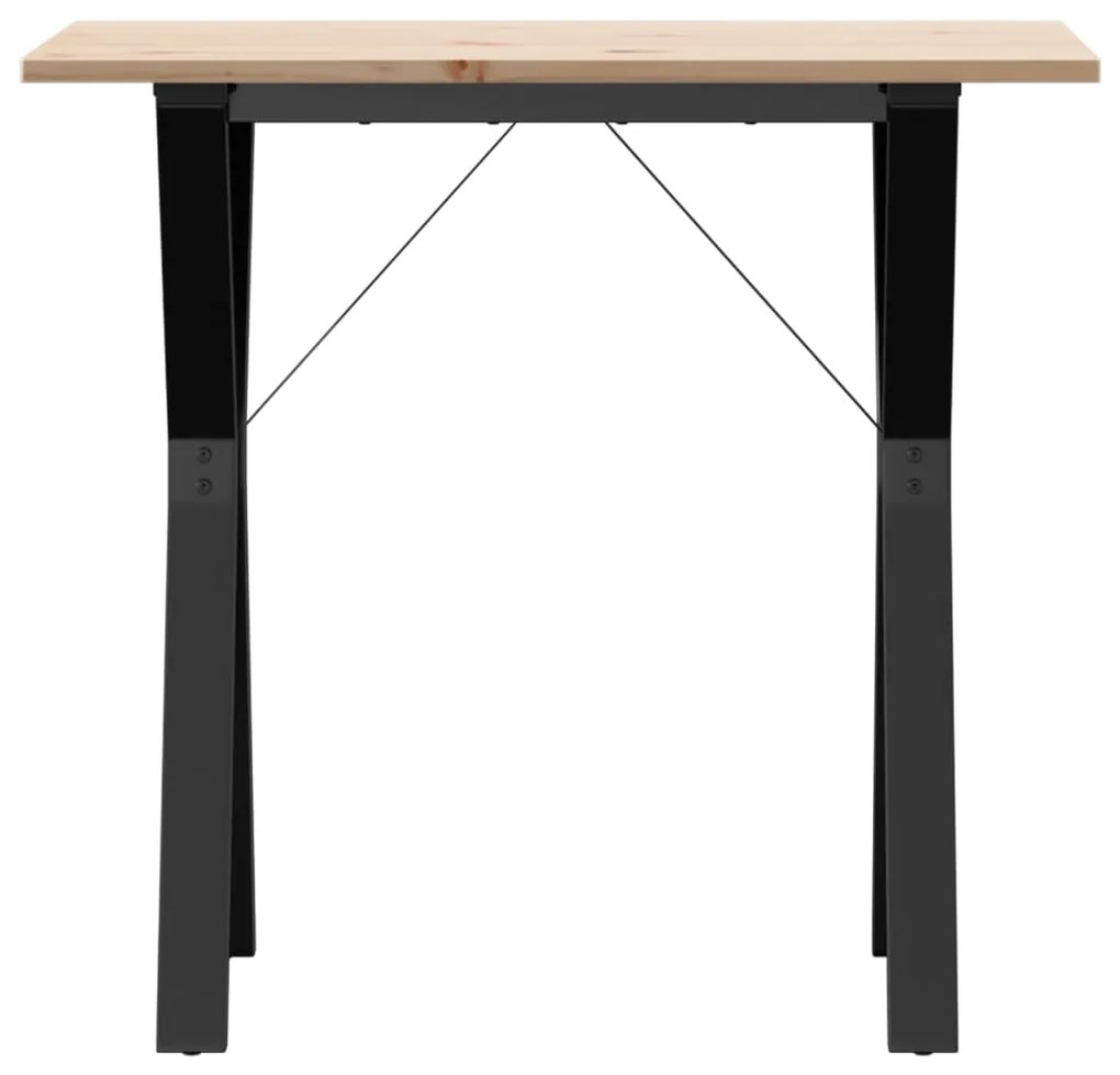 Mesa de jantar estrutura em Y 80x50x75 cm pinho e aço