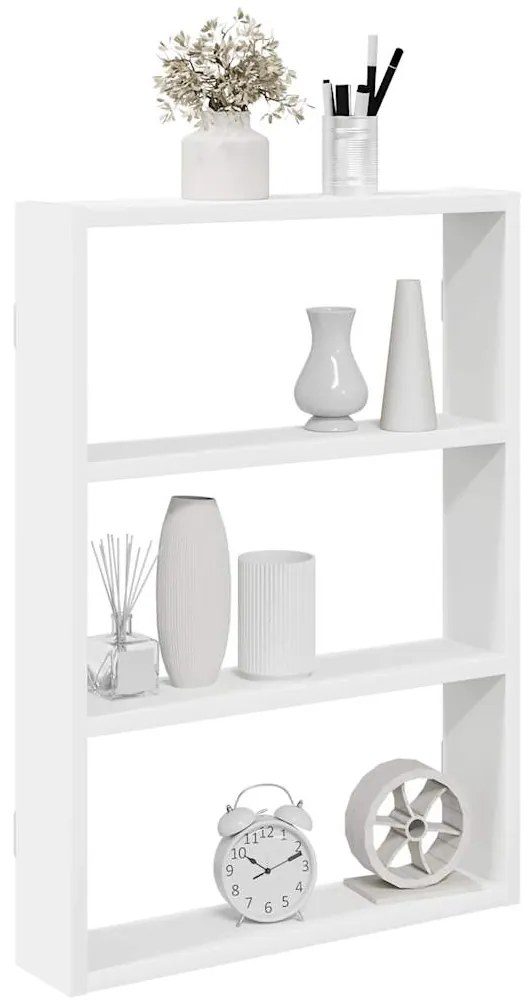 vidaXL Prateleira de parede 43x9x60 cm derivados de madeira branco