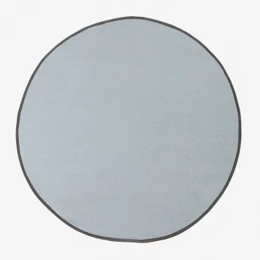 Alfombra Redonda De Exterior Ø170 Cm Em Polipropileno Tanida Azul Claro Cinzento - Sklum