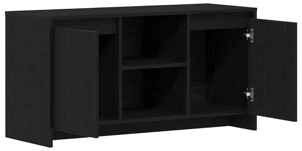 Armário de TV vidaXL Carvalho Preto 102x37,5x52,5 cm de Madeira de Eng