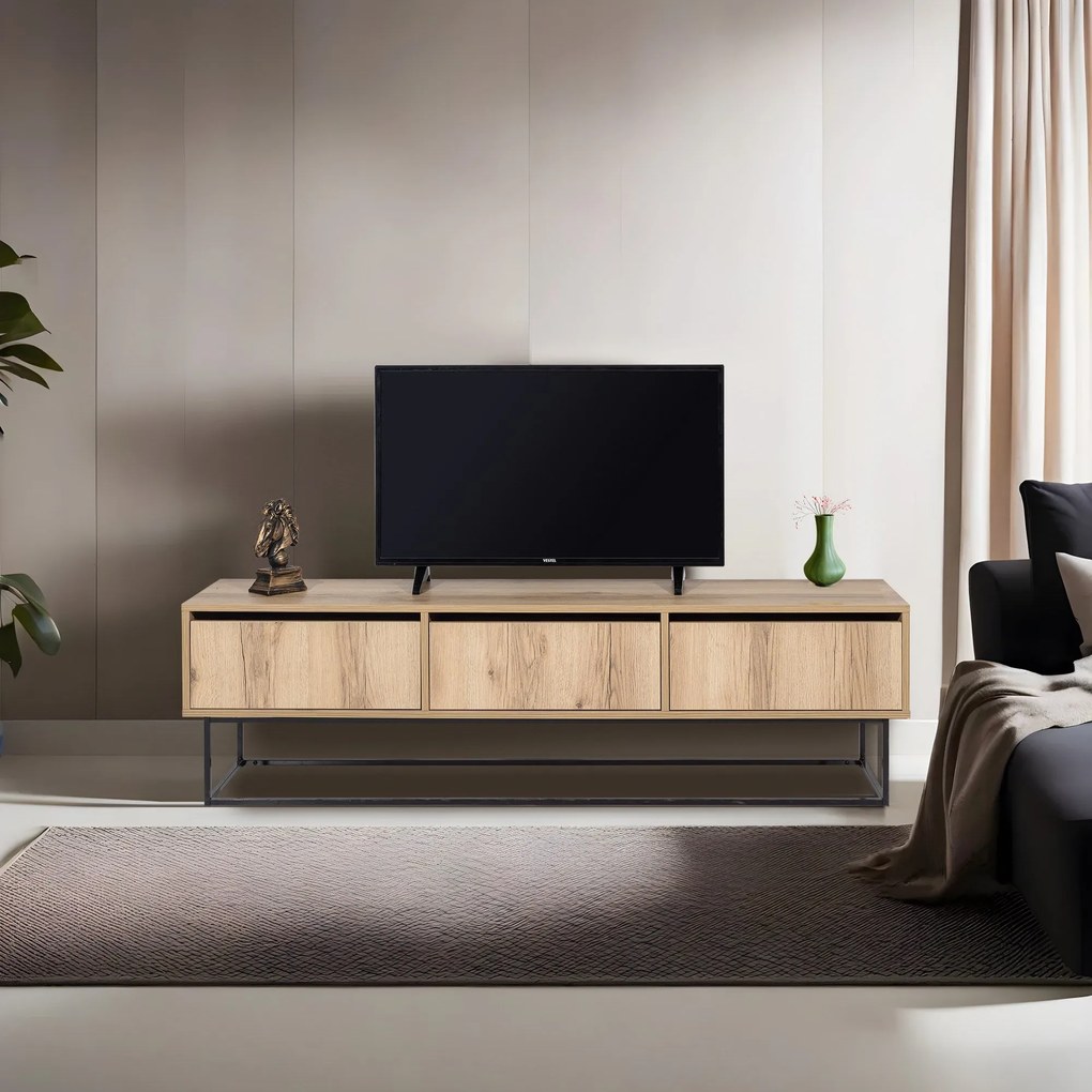 Móvel TV Kordon – Felt Black – 180x50x40 cm