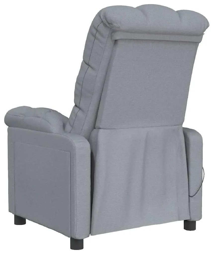 Poltrona de massagens tecido cinzento-claro