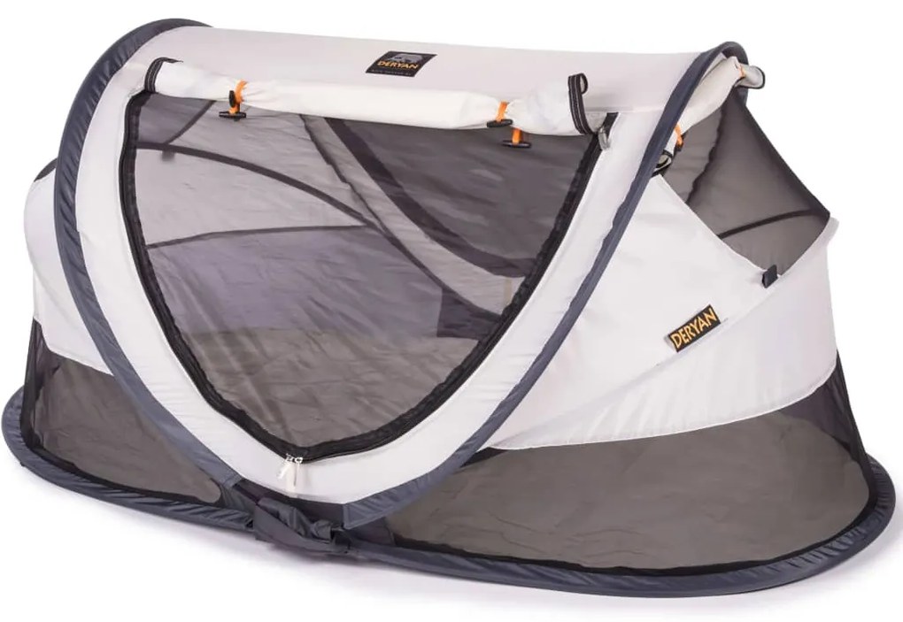 430575 DERYAN Berço de viagem pop-up Peuter Luxe com mosquiteiro cor creme