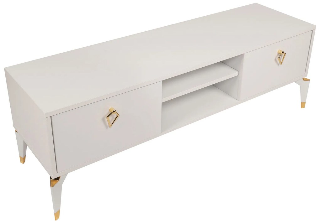 Móvel TV Posh – Branco – 143x47x40 cm