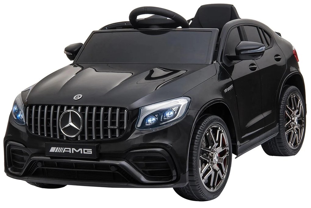 HOMCOM Carro Elétrico 12V Infantil Mercedes AMG Controle Remoto para Crianças 3-5 Anos Música Luzes 115x70x55 cm Preto | Aosom Portugal