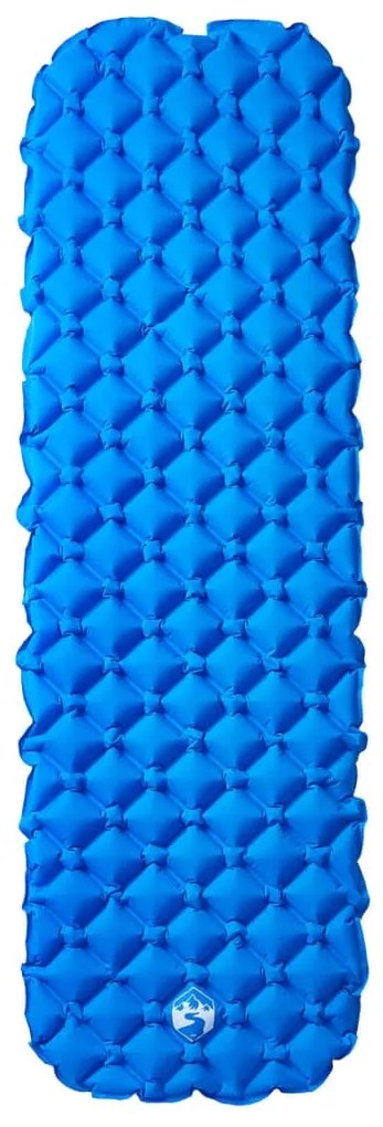 Colchão de campismo insuflável 1 pessoa 190x58x6 cm azul