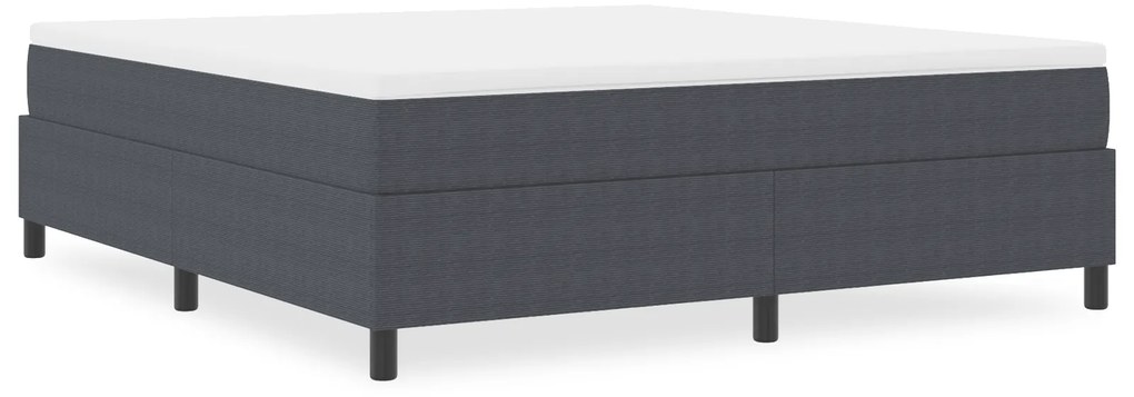 Cama Box Spring vidaXL Cinza Escuro Super King Tecido de Corduroy