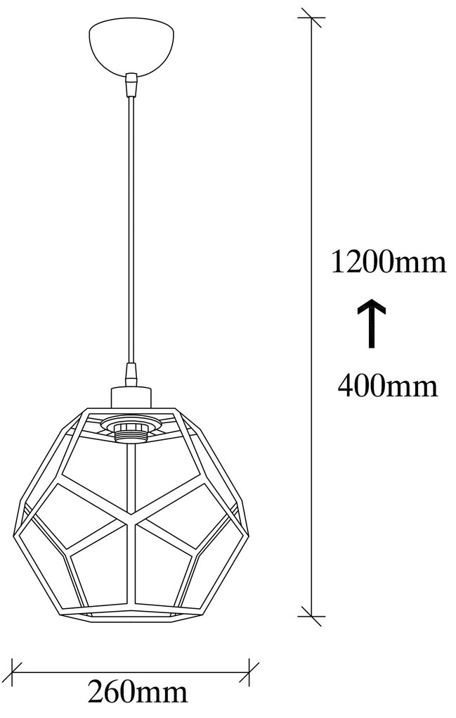 Candeeiro de Teto Degirmen – Preto Bronze – Diâmetro 26 cm x Altura 12