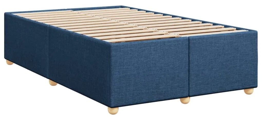 Estrutura de cama sem colchão 120x190 cm tecido azul