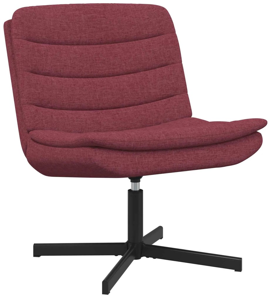 vidaXL Cadeira giratória Vinho Vermelho 63 x 75 x 76 cm tecido