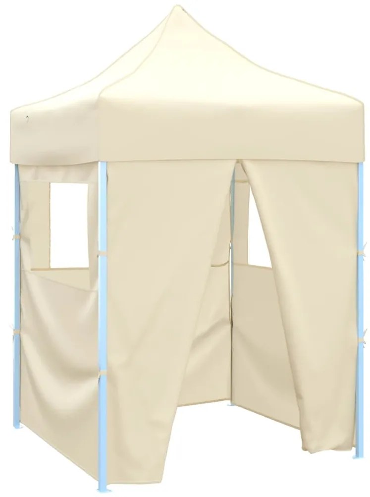 Tenda dobrável profissional festas 4 paredes 2x2 m aço creme