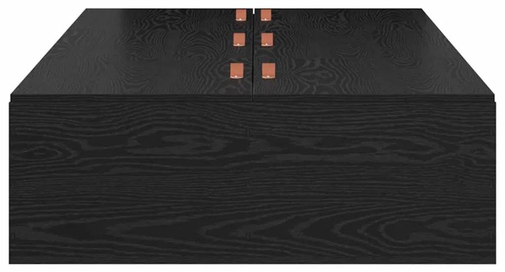 Cama de Armazenamento Preto Carvalho 100 x 200 cm