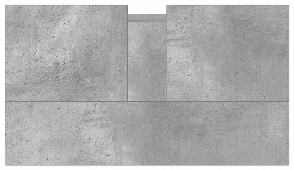 Armário casa de banho 58x33x60 cm deriv. madeira cinza cimento