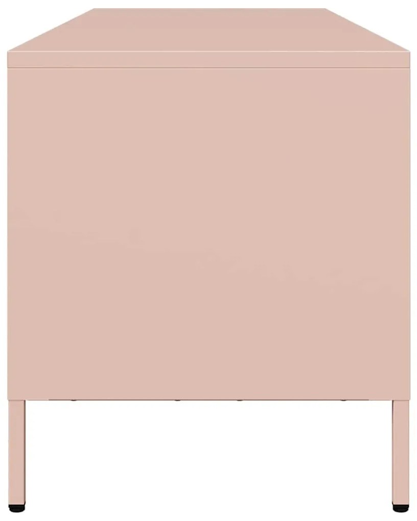 Móvel de TV 135x39x43,5 cm aço laminado a frio rosa