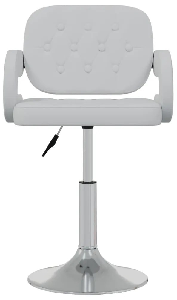 Cadeiras de jantar giratórias 2 pcs couro artificial branco