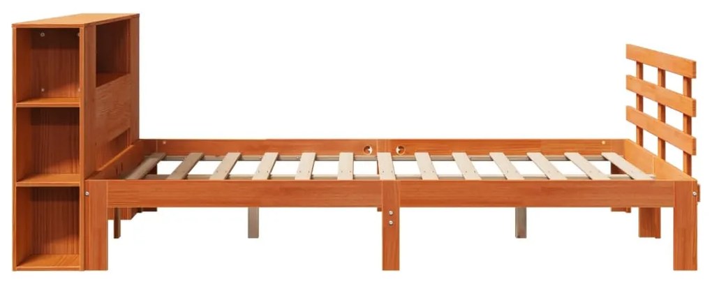 Cama com estante sem colchão 135x190 cm pinho maciço