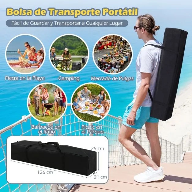 Tenda Pop Up 390 x 390 cm, com bolsa de transporte portátil, 8 estacas, 4 cordas de vento para pátio, jardim, acampamento cinza