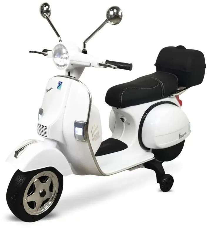 Moto criança eletrica Vespa Clássica Piaggio PX-150 12V Branca