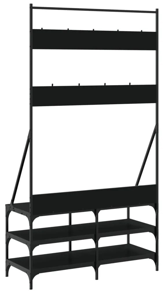 Conjunto de Entrada - Bengaleiro c/ arrumação de calçado 100x40x184 cm