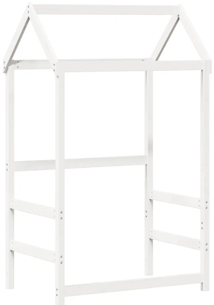 Conj. de sofá-cama com telhado 90x190 cm pinho maciço branco