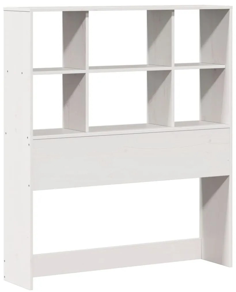 Cama com estante sem colchão 90x200 cm pinho maciço branco