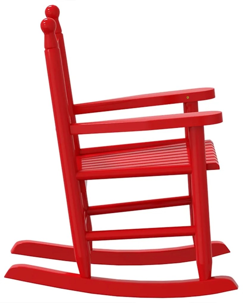Cadeiras de baloiço infantis 2 pcs álamo maciço vermelho
