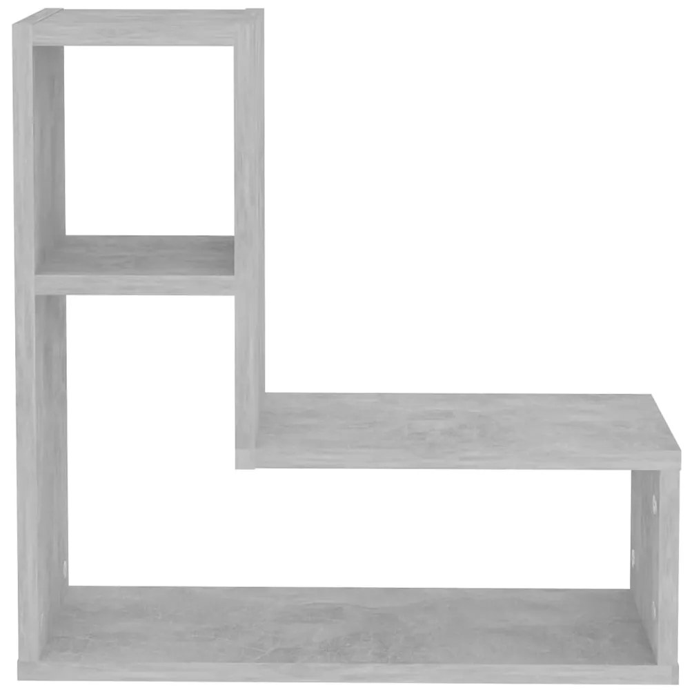 Estantes de parede 2 pcs derivados de madeira cinza cimento