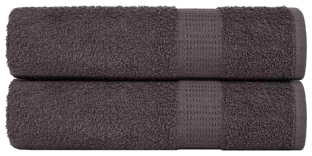 vidaXL Toalhas de banho 2pcs 70x140 cm 360 gsm 100% algodão antracite