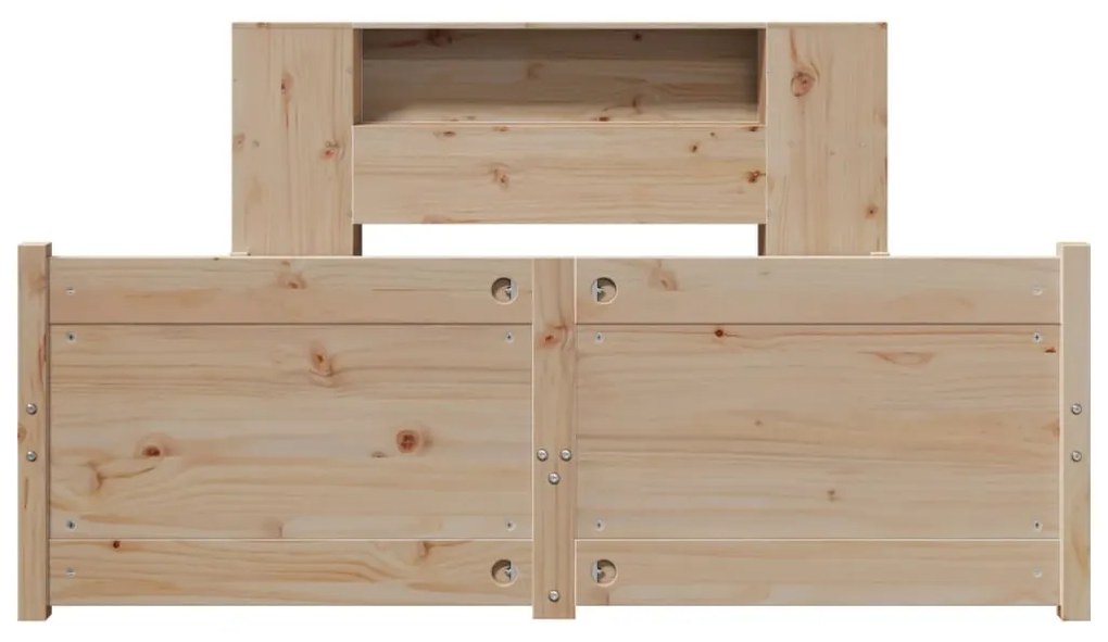 Cama com estante sem colchão 135x190 cm pinho maciço