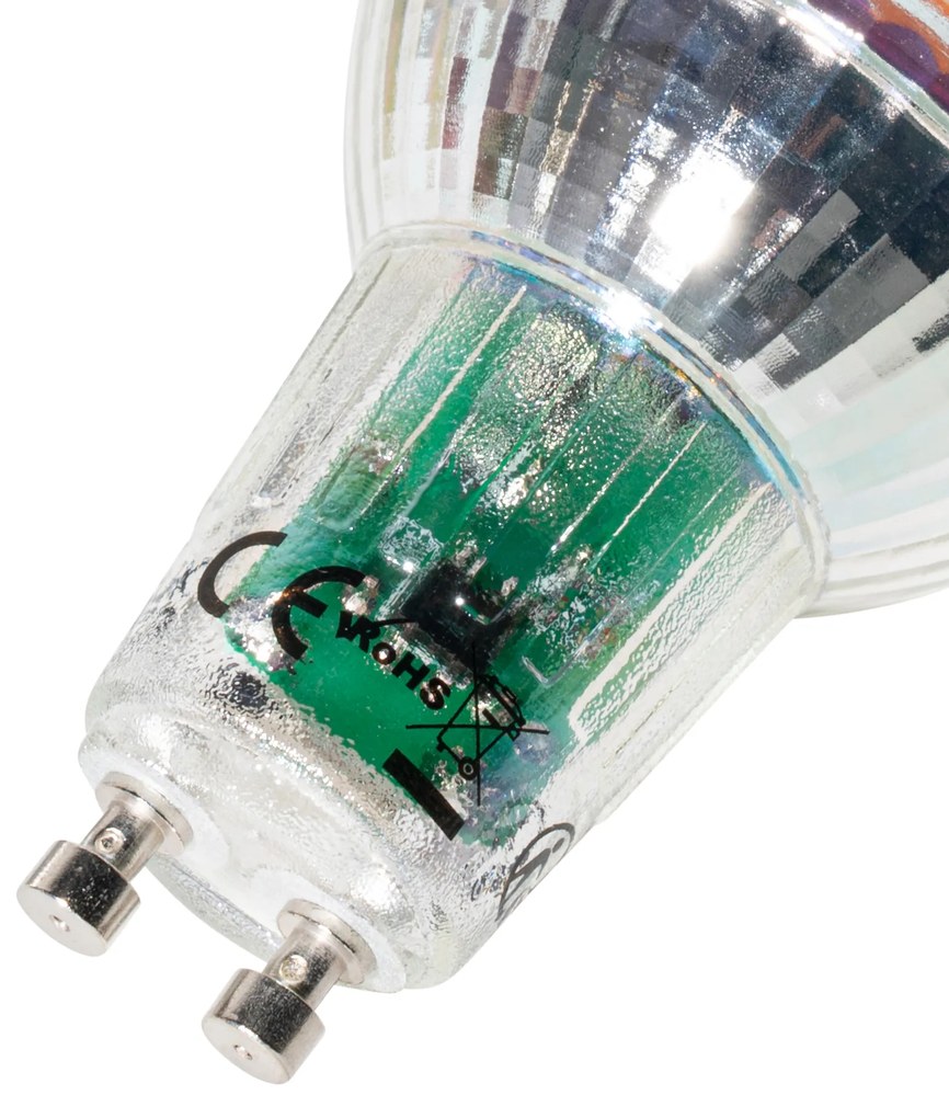 Conjunto de 5 lâmpadas LED GU10 reguláveis com sensor crepuscular 3W 200 lm 2200K